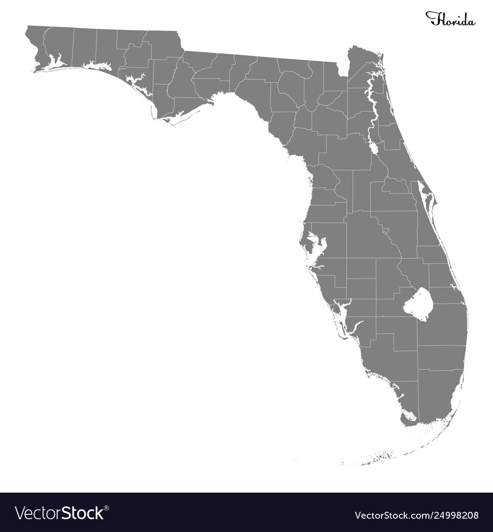 High quality map state united states vector image High quality map state united states