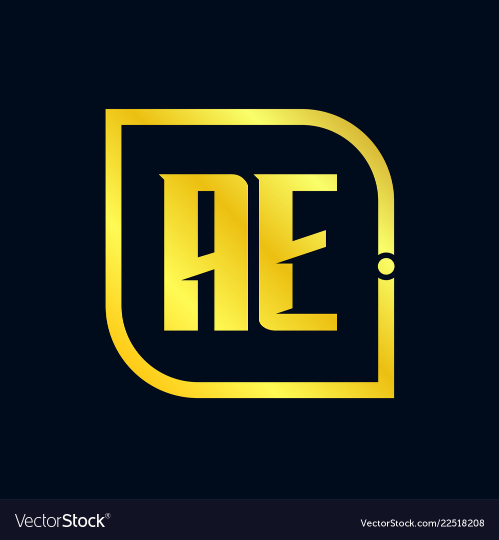 Initial letter ae logo template design