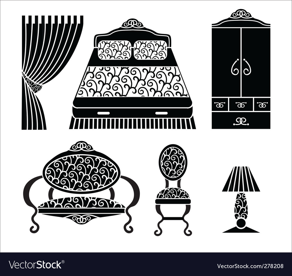 Interior elements Royalty Free Vector Image - VectorStock