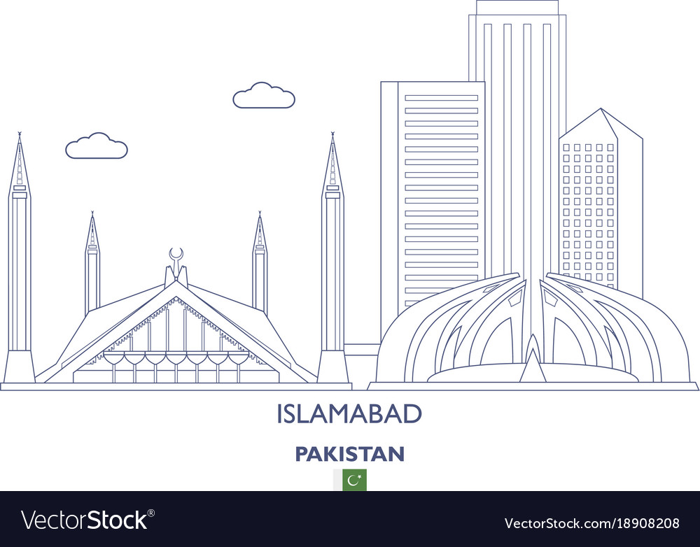 Islamabad City Skyline Royalty Free Vector Image