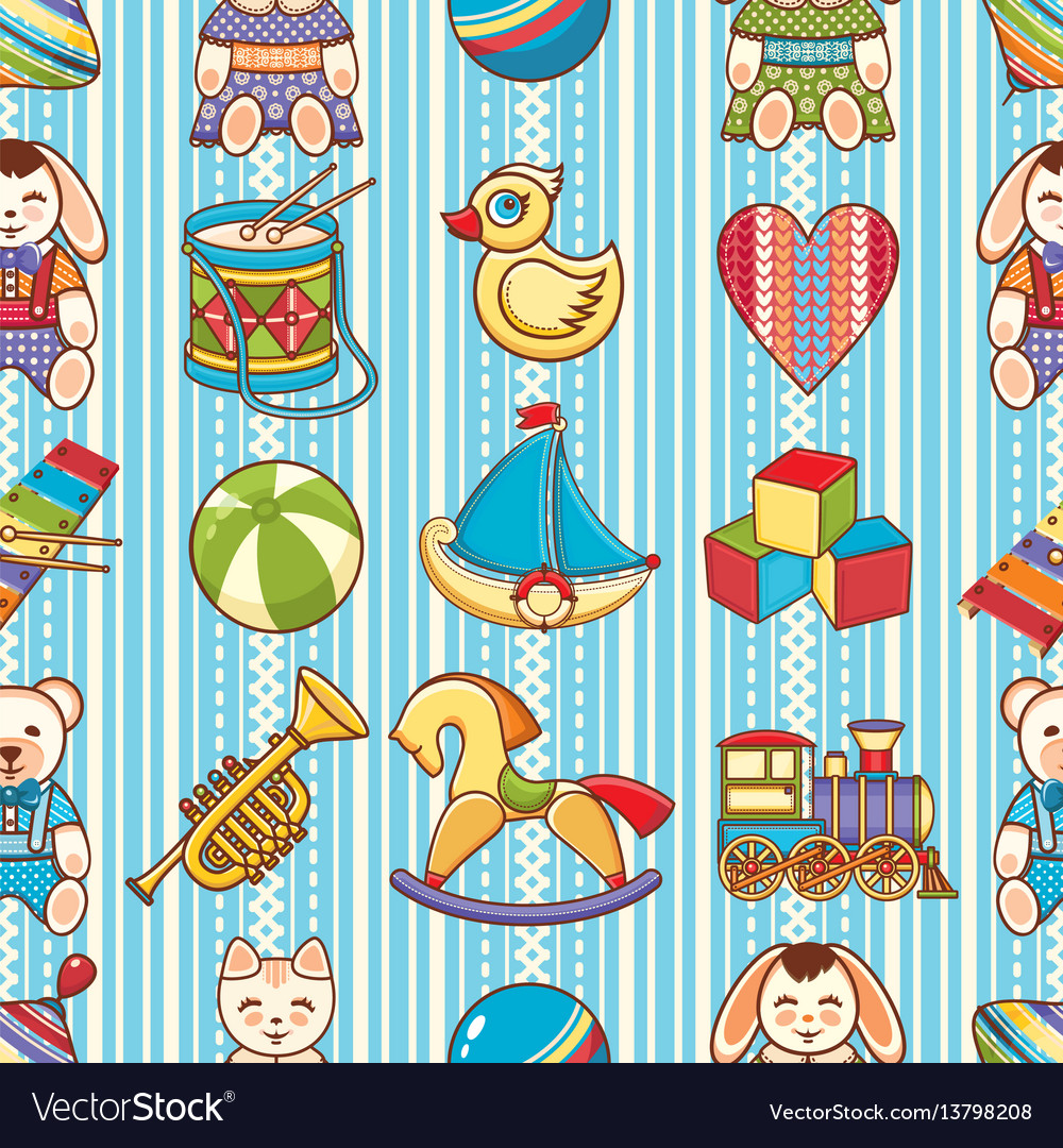 Kid toy seamless pattern design element
