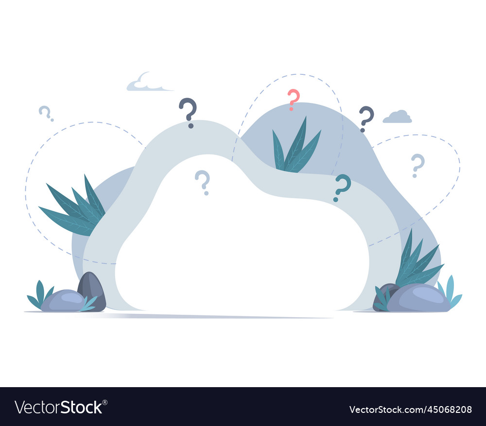 Making confusion concept with empty space for text vector image Making confusion concept with empty space for text
