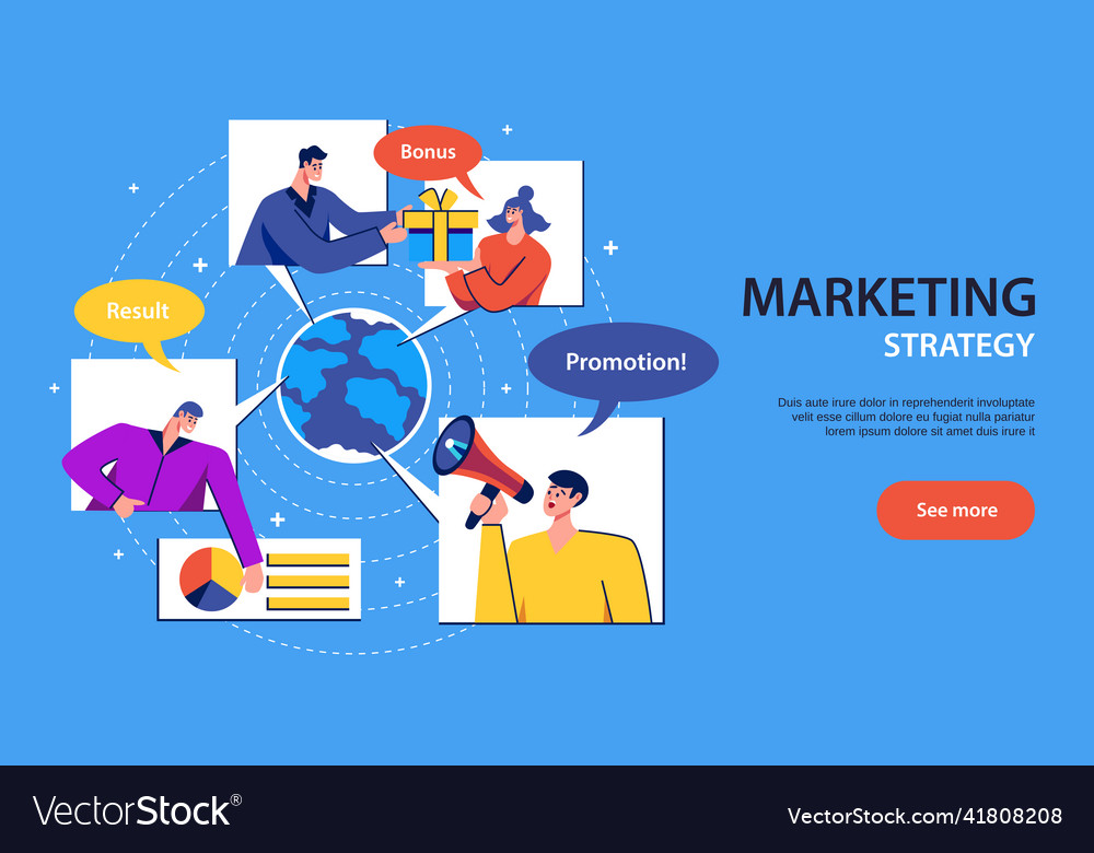 Marketing horizontal banner Royalty Free Vector Image