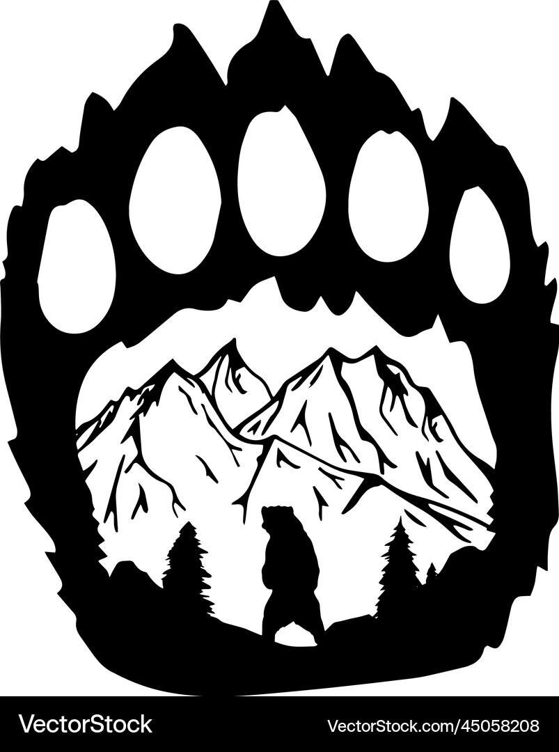 Mountain bear Royalty Free Vector Image - VectorStock