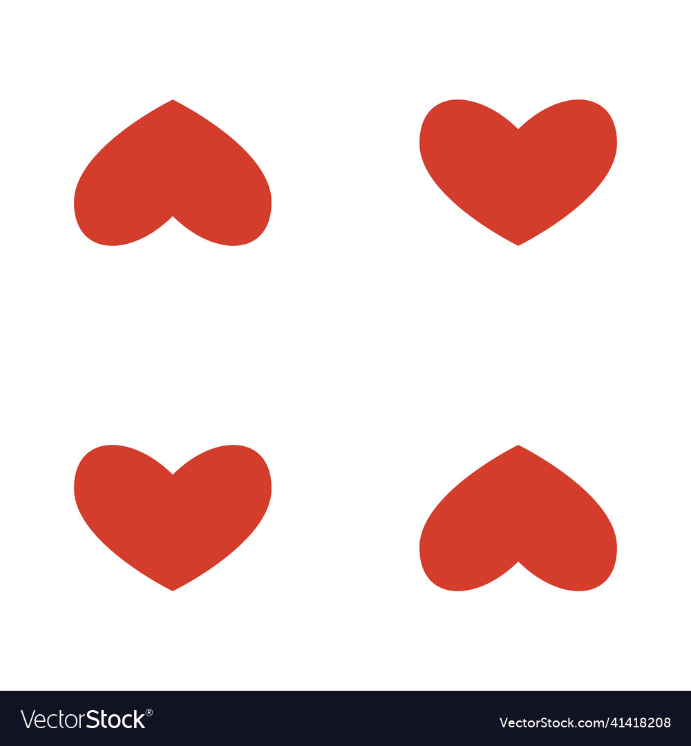 Seamless pattern in the form of a red heart Vector Image Seamless pattern in the form of a red heart