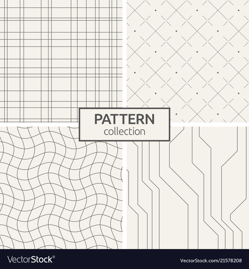 Set of four seamless patterns