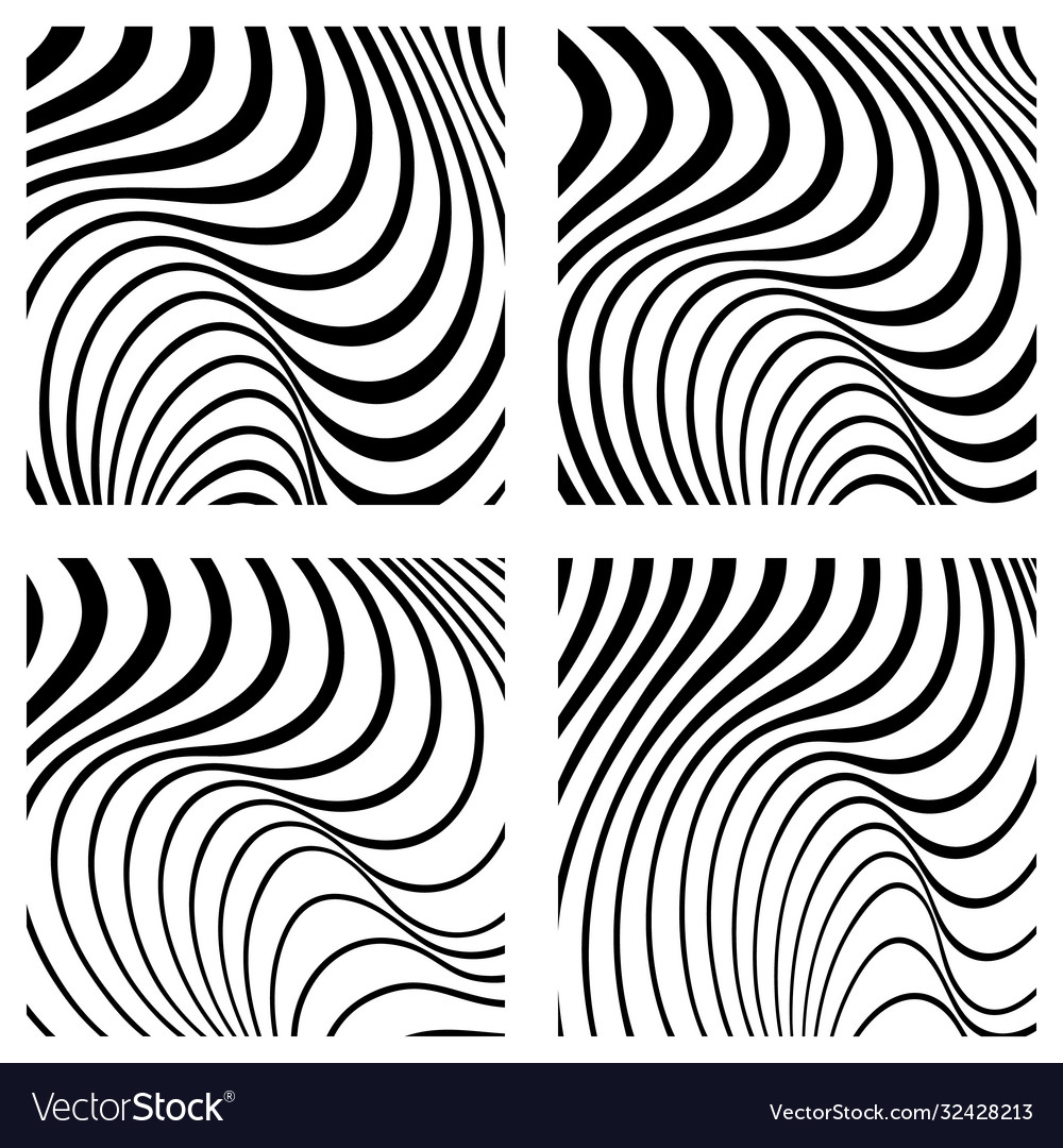 Abstract line patterns set