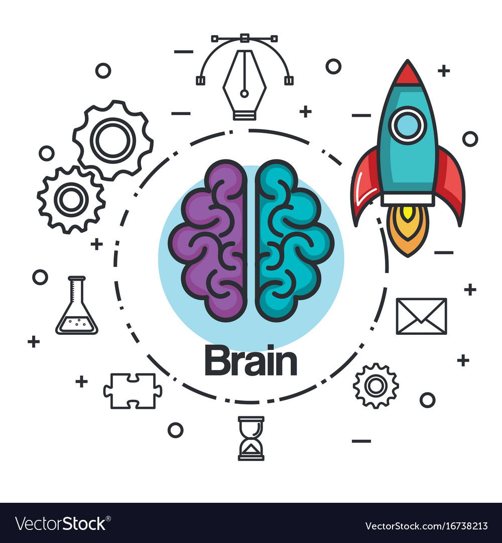 Brain Rocket Innovation Concept