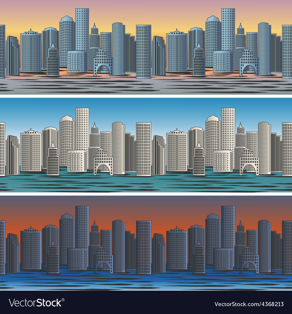 city skylines in morning