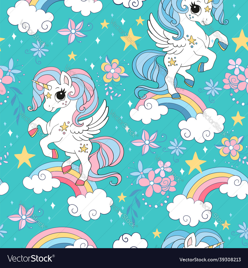 Cute Unicorn Seamless Pattern