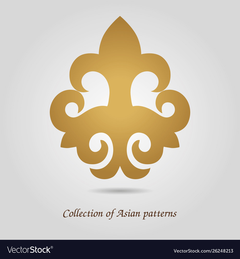 East asian patterngolden abstract pattern