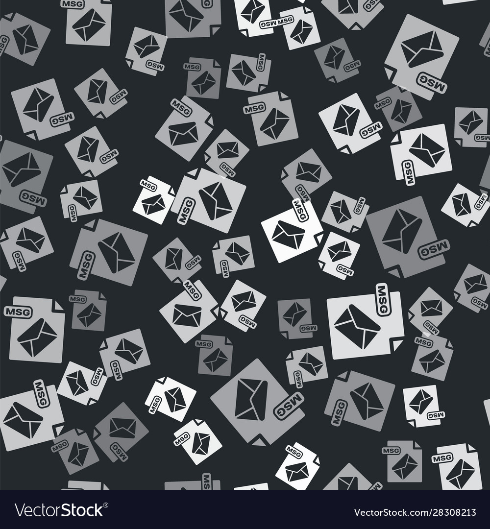 Grey msg file document download button icon vector image Grey msg file document download button icon