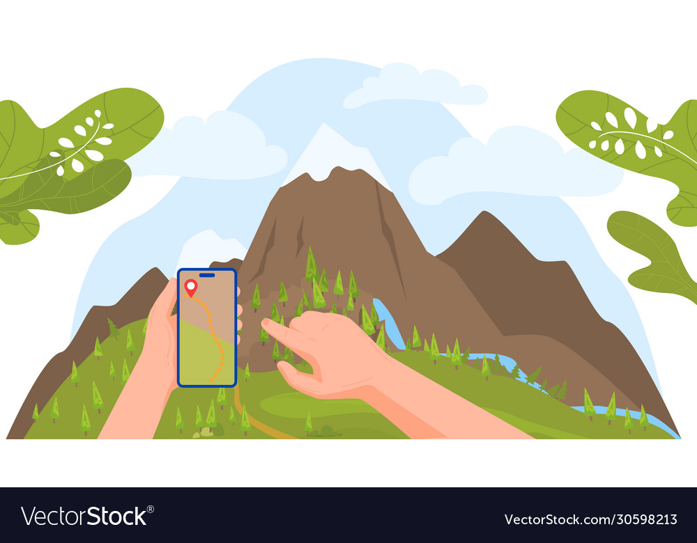 Hand Using Smartphone for Navigation