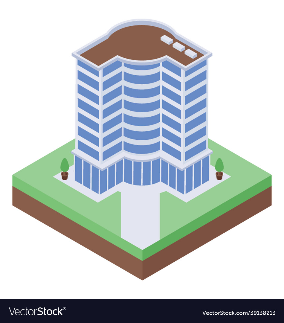 Hotel building Royalty Free Vector Image - VectorStock