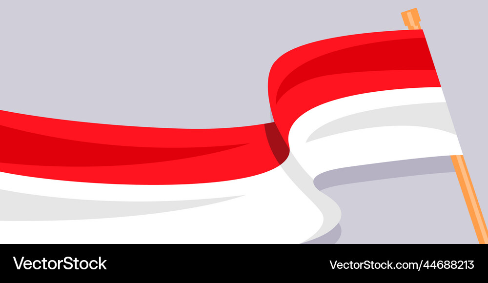 Indonesian waving flag Royalty Free Vector Image