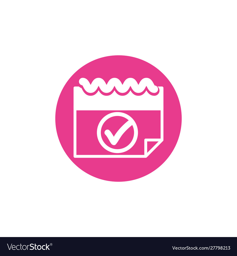 Isolated calendar block and flat design