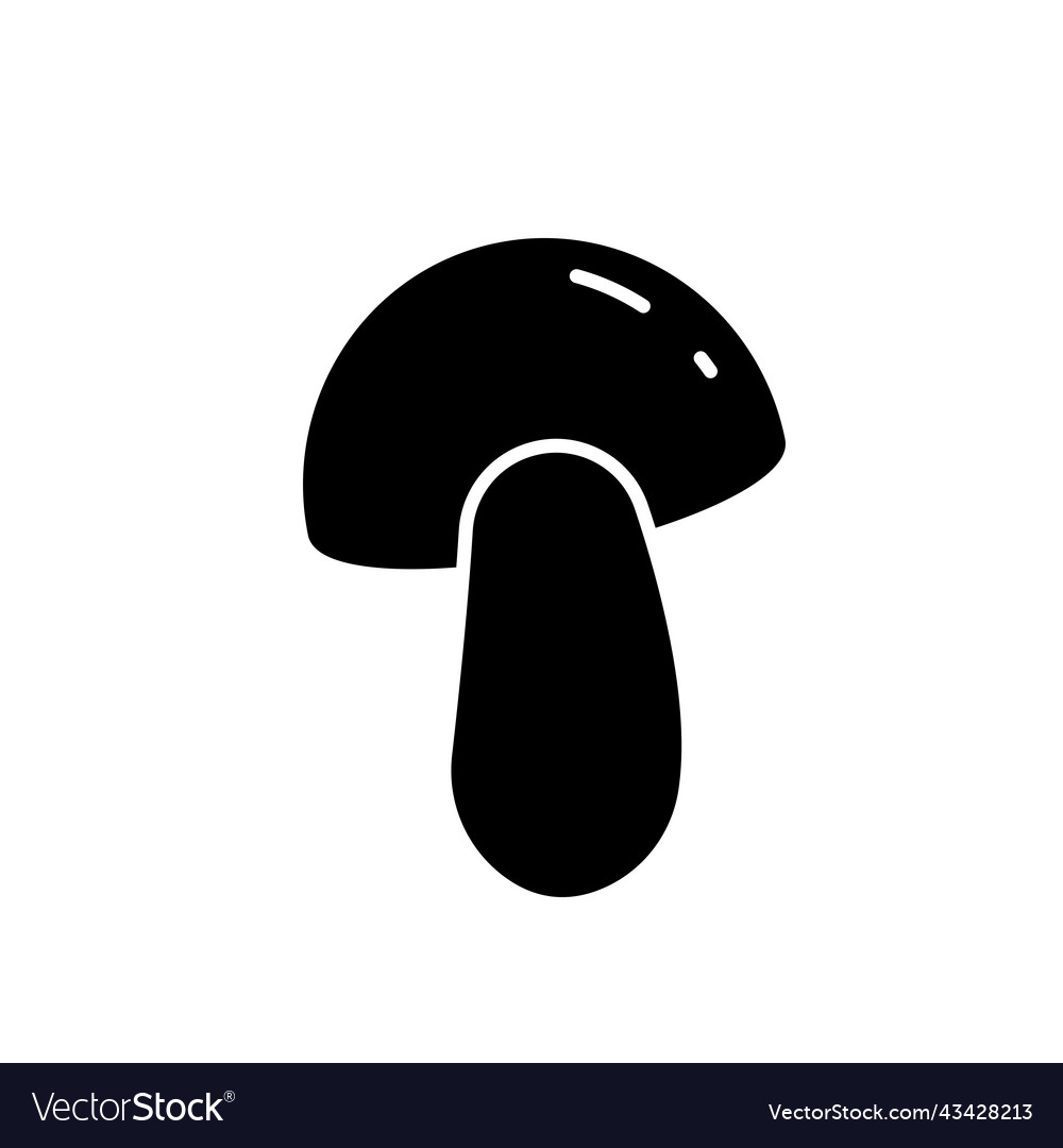 Mushroom forest icon solid black eps 10