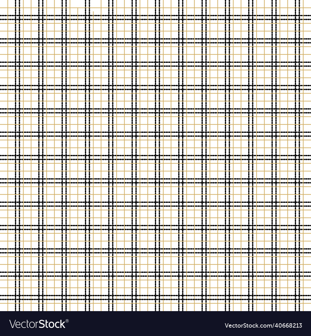 Plaid pattern tartan in gold and black