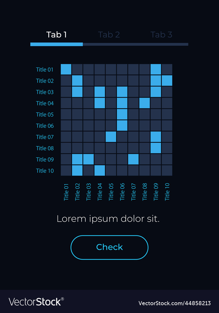 Scattered Quadrate Diagramm ui Element Vorlage