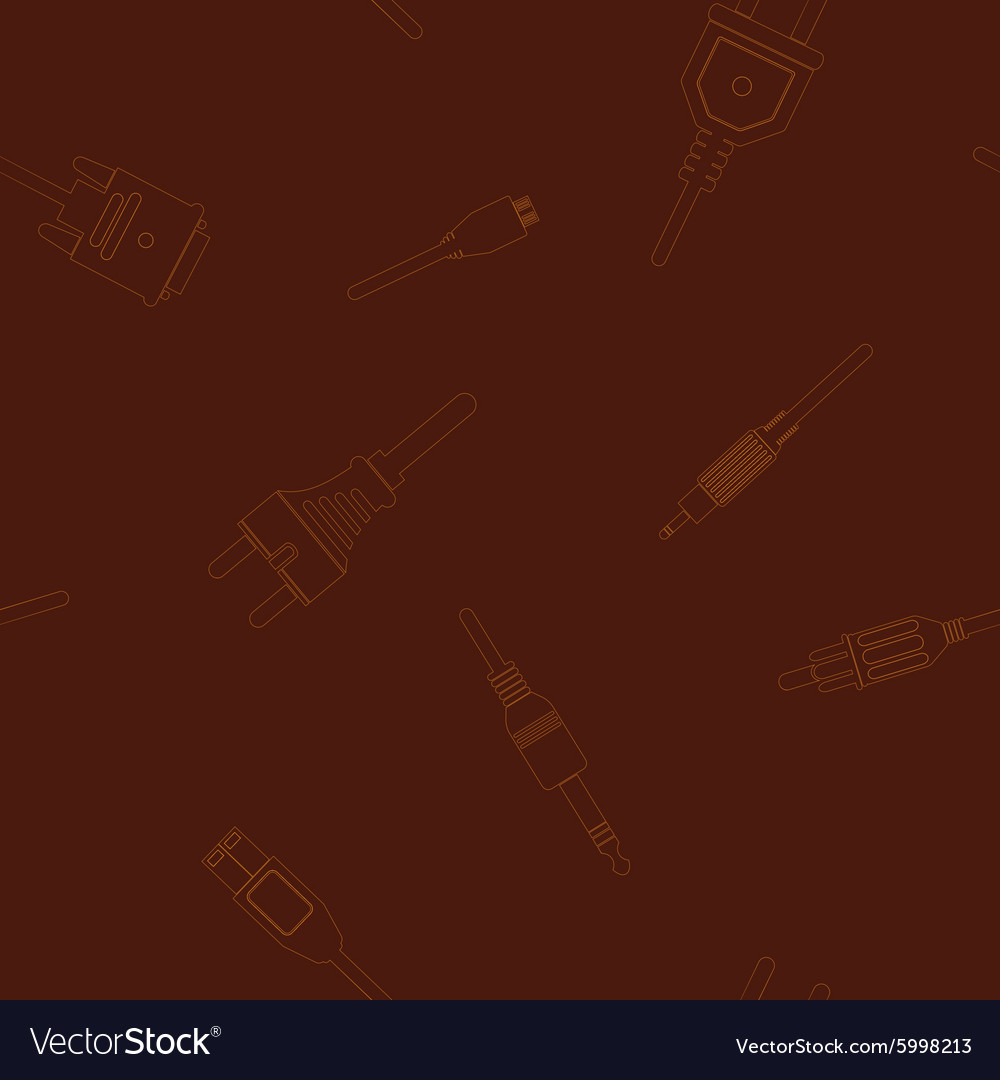 Seamless background with different power cord plug