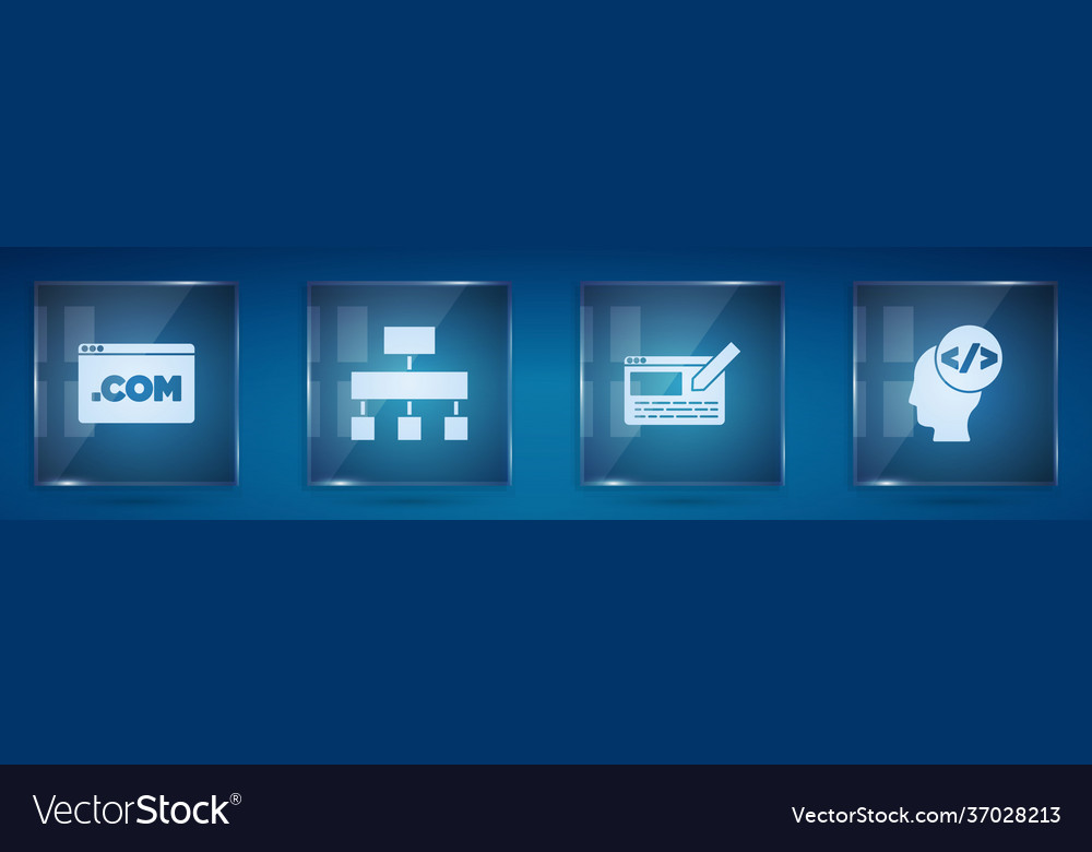 Set ui oder ux design site map und front end Vector Image Set ui oder ux design site map und front end