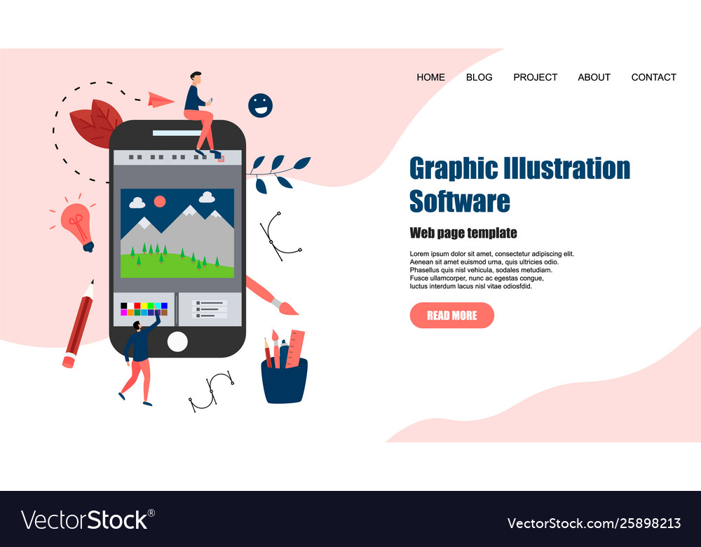 Webpage template flat application