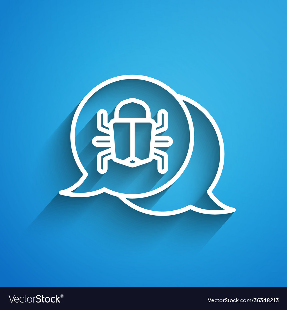 White line system bug concept icon isolated vector image White line system bug concept icon isolated