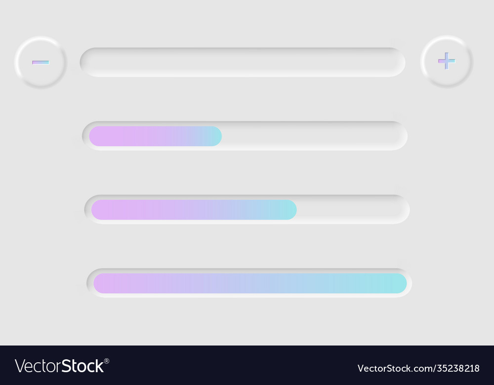 A set web slider for brightness or volume
