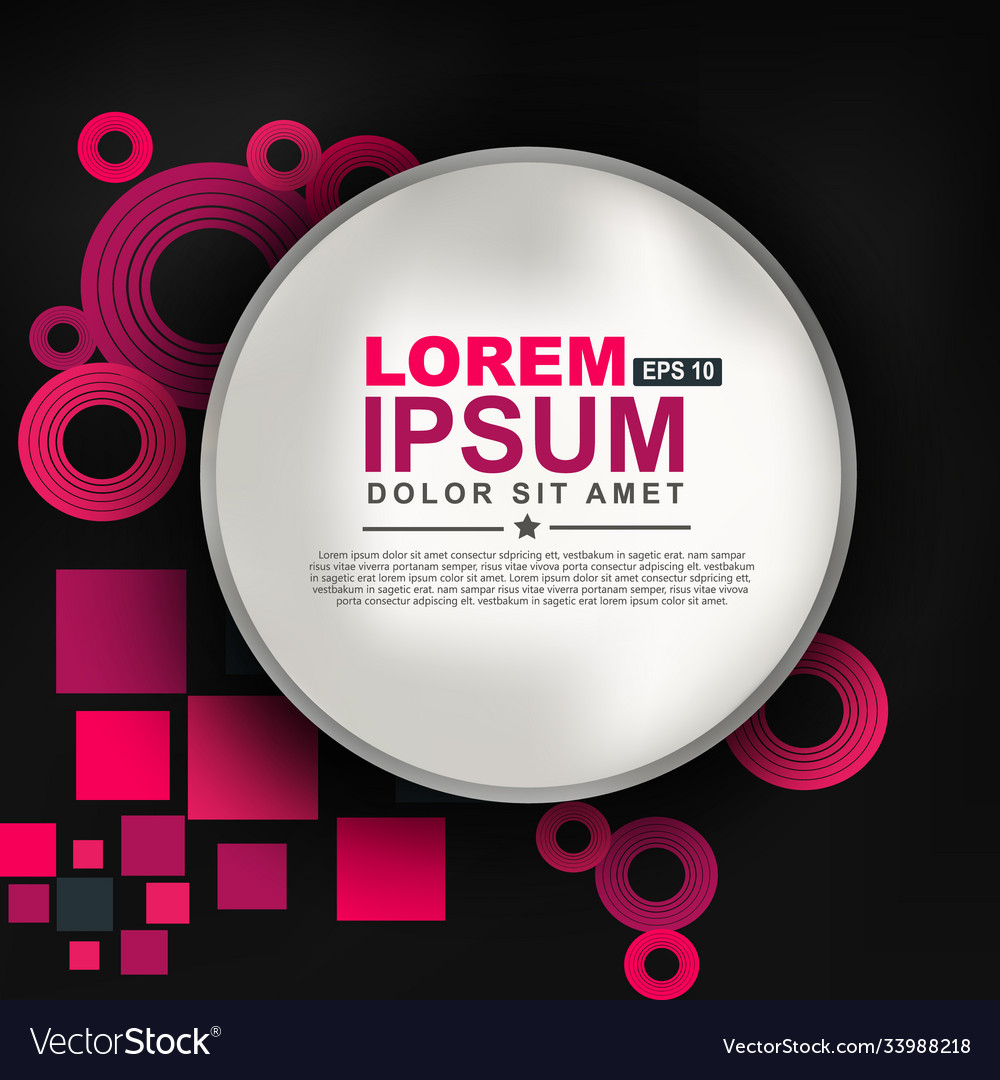 Abstract circle geometric pattern design vector image Abstract circle geometric pattern design