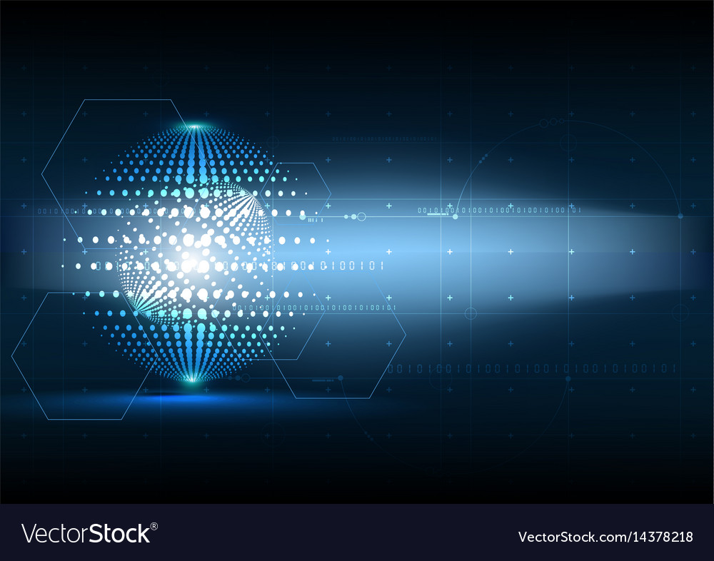 Abstract technological future global background Vector Image