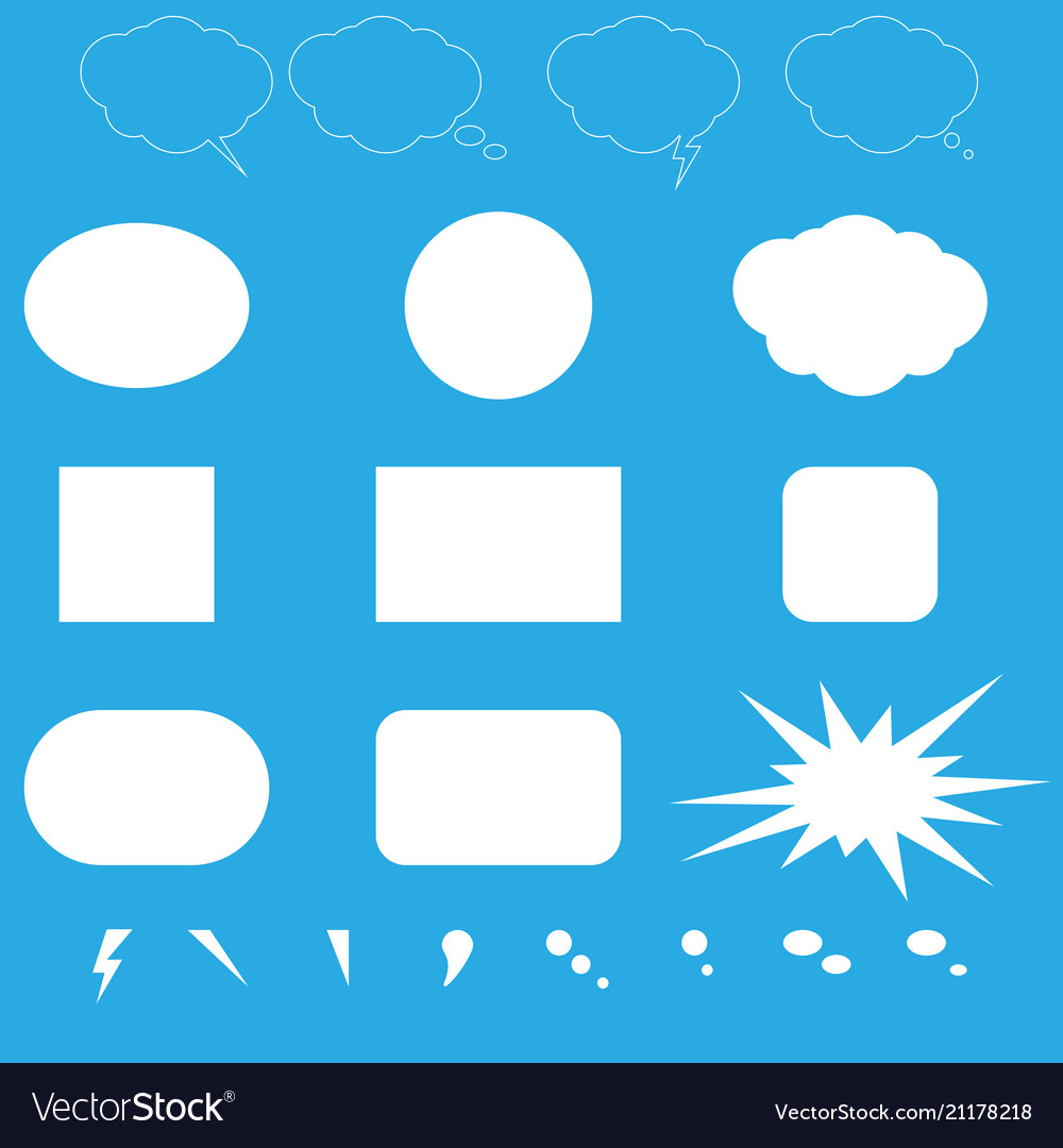 Empty talk bubble set speech bubbles vector image Empty talk bubble set speech bubbles