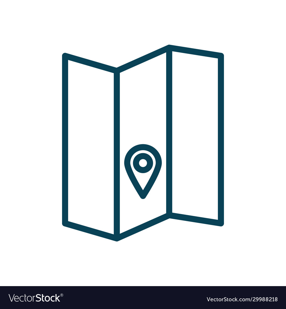 Isolated gps mark line style icon design vector image Isolated gps mark line style icon design