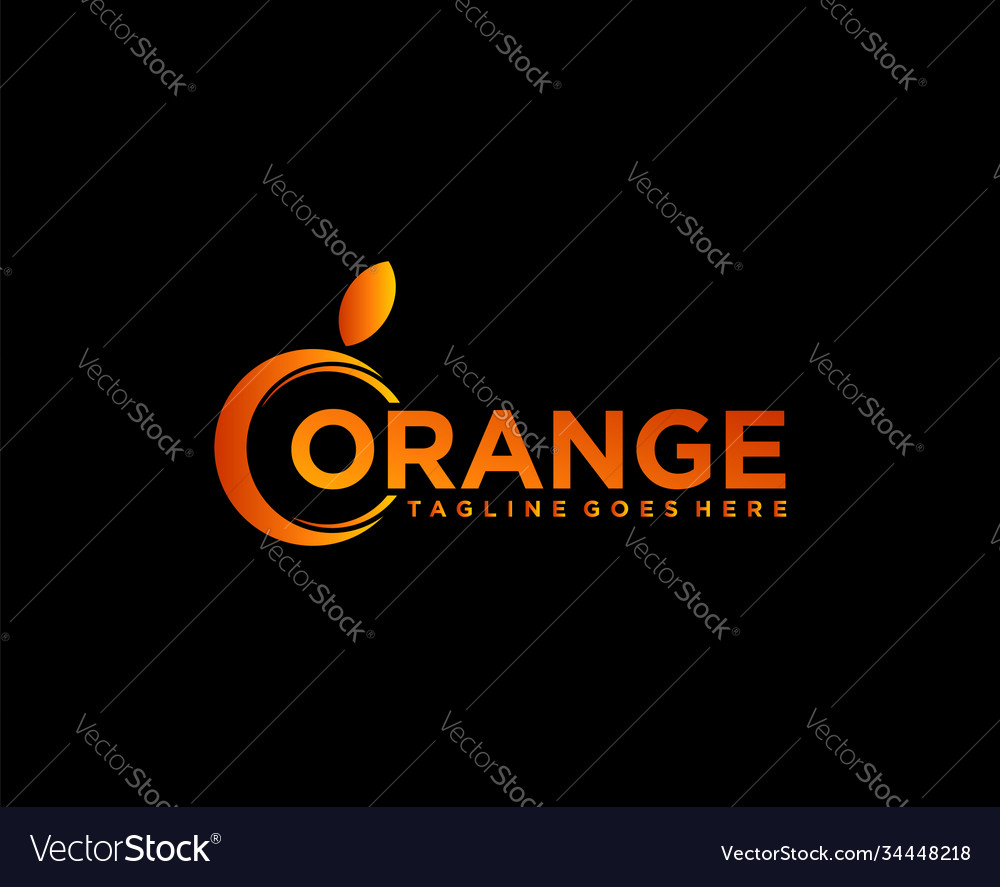 Logotyp orange Buchstaben o Form für jede