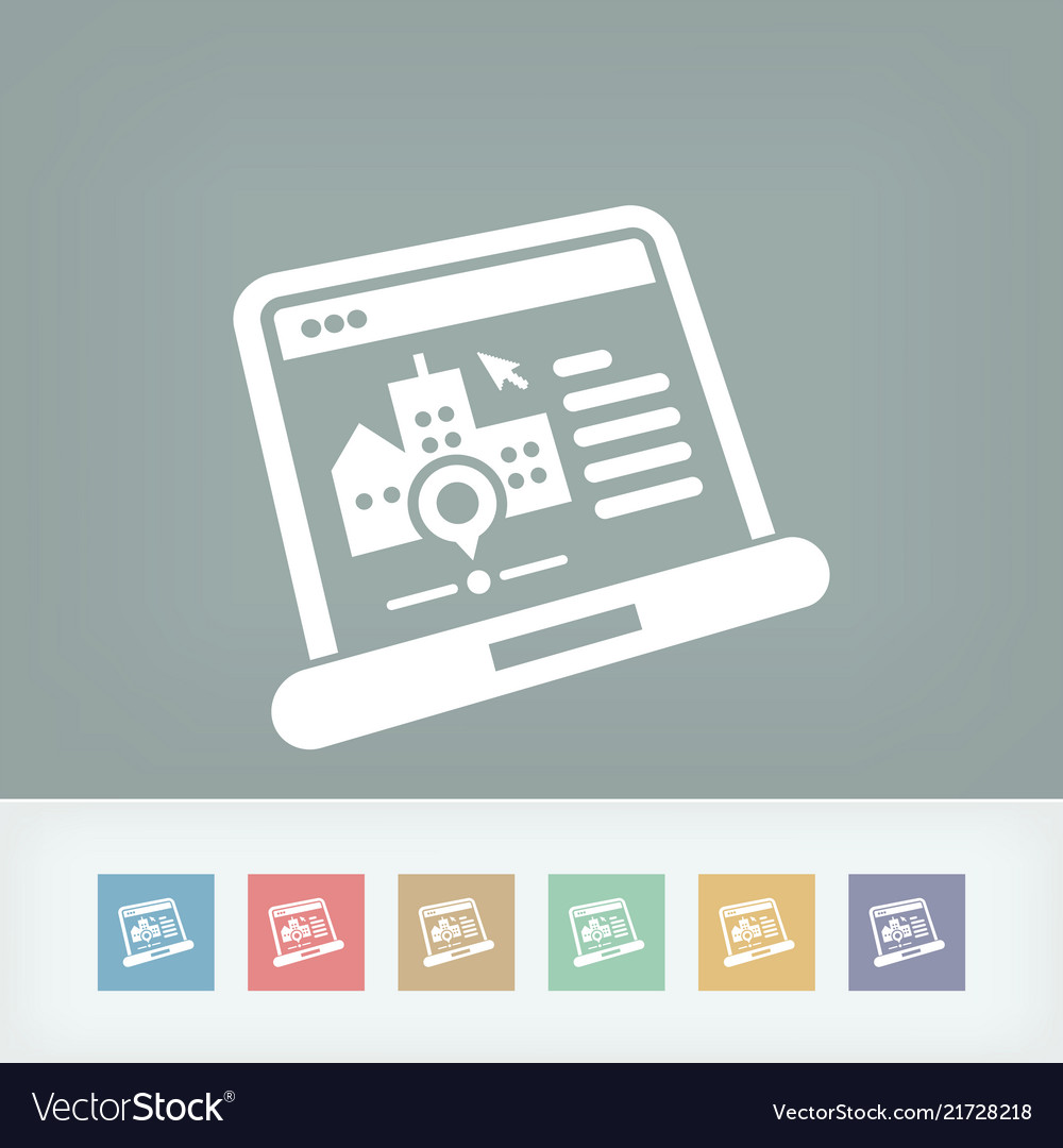 Map navigator web vector image Map navigator web