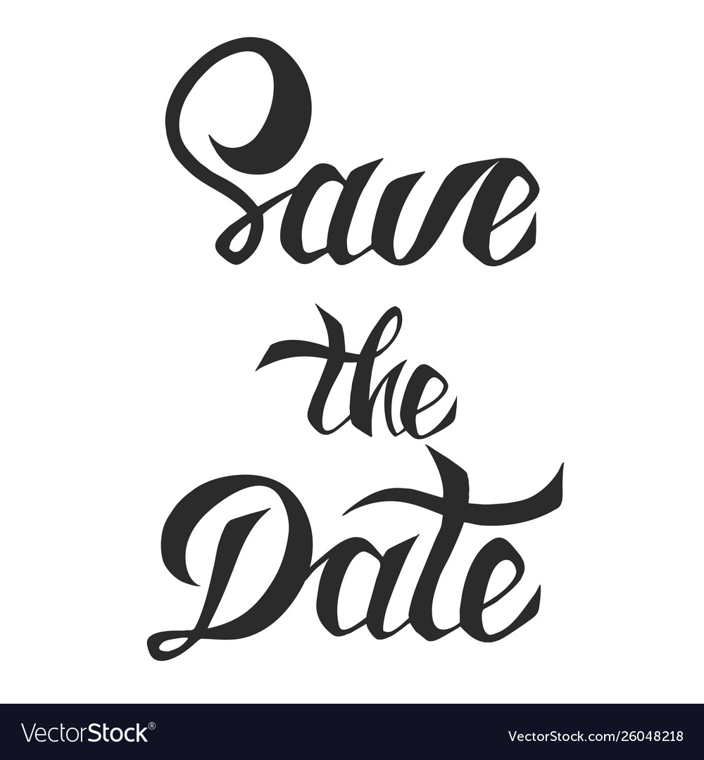 Save date invite card template with modern