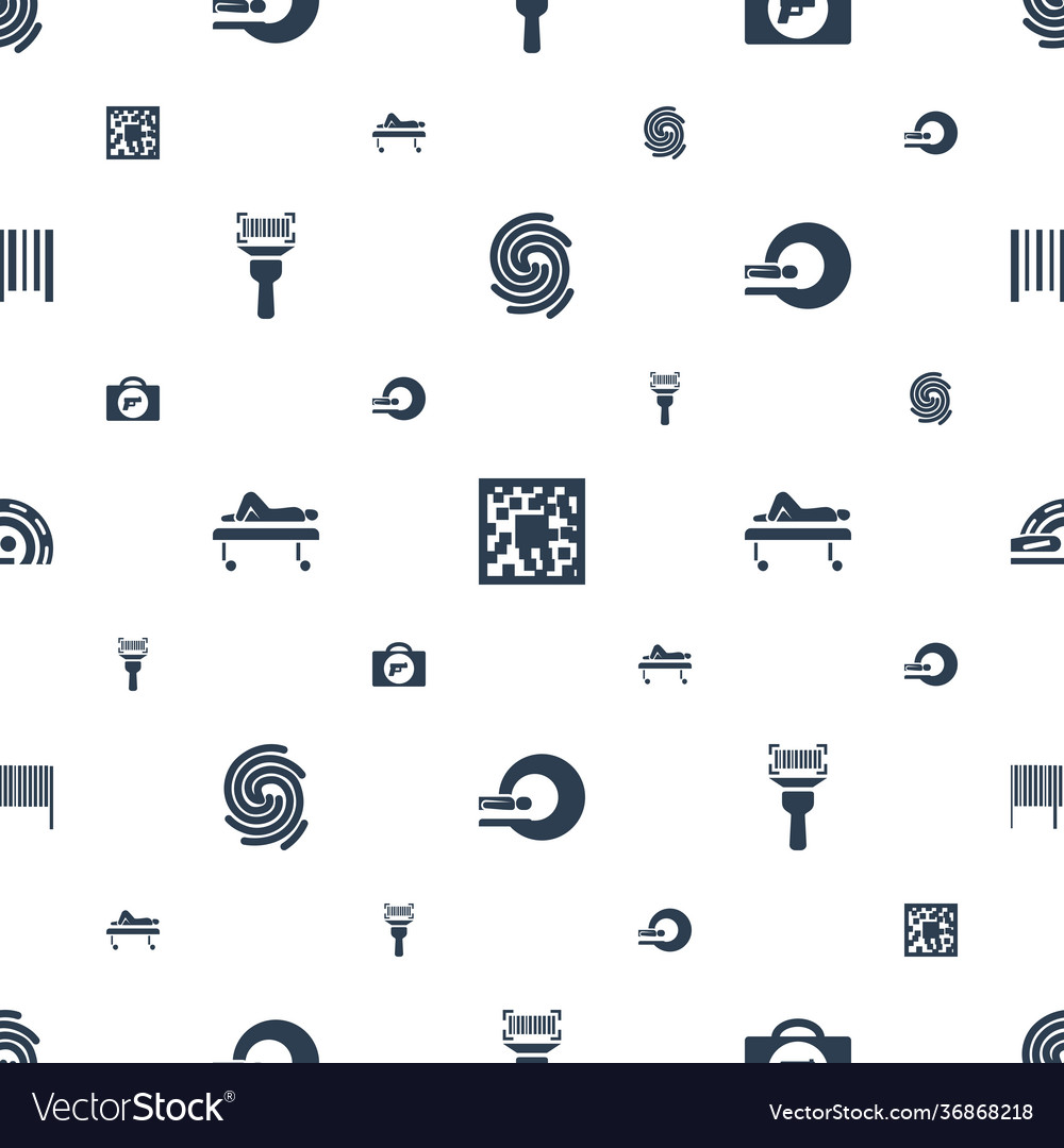 Scan icons pattern seamless white background