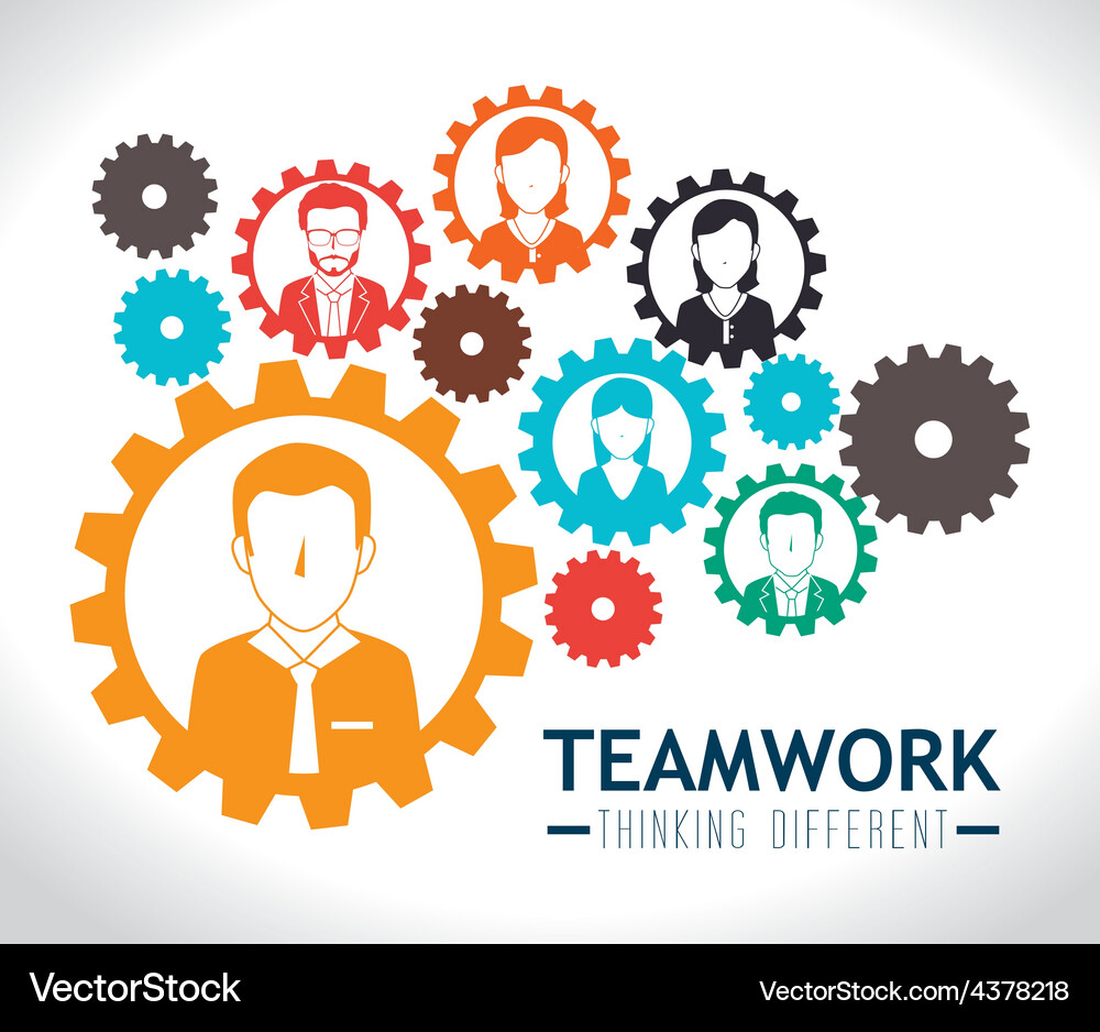 Teamwork design Royalty Free Vector Image - VectorStock
