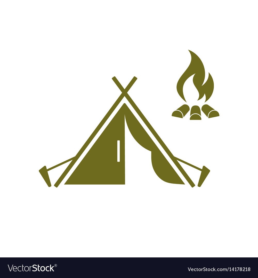 Tourist tent icon