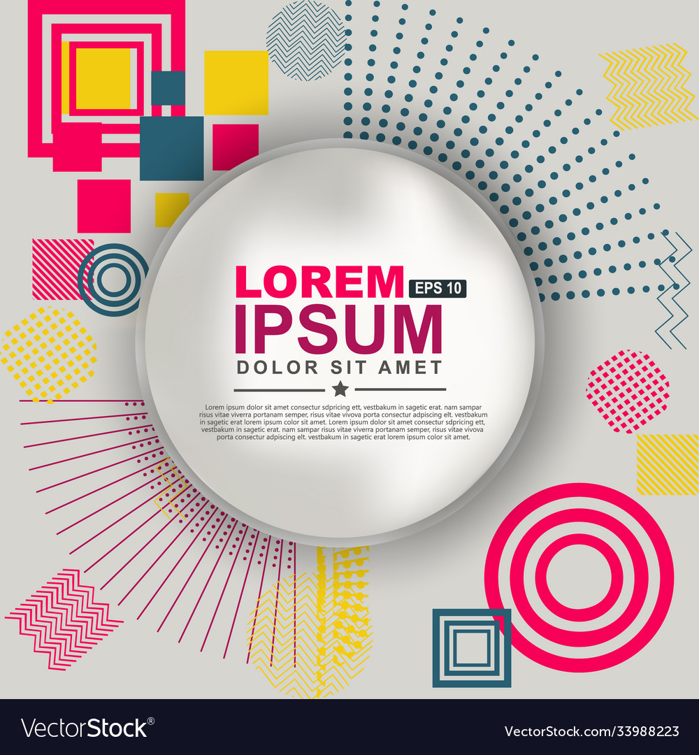 Abstract circle geometric pattern design vector image Abstract circle geometric pattern design