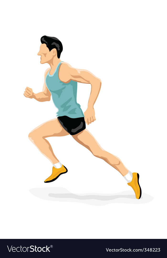 Download Athlete running Royalty Free Vector Image - VectorStock