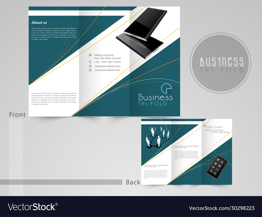 Concept business tri-fold flyer