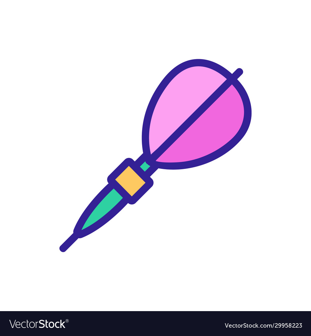 Dart icon isolated contour symbol vector image Dart icon isolated contour symbol