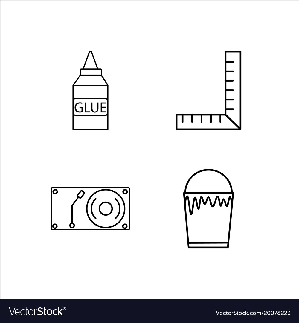 Design and studio simple linear icon setsimple