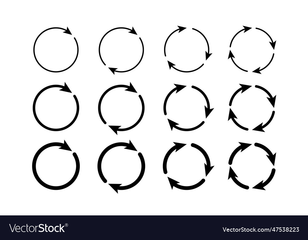 Different circular arrows