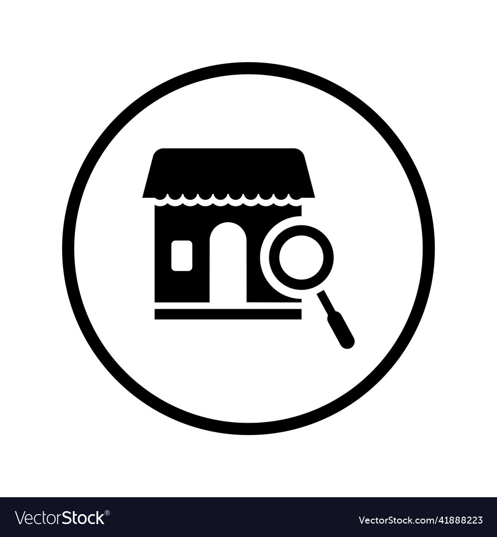 Find store icon black graphics