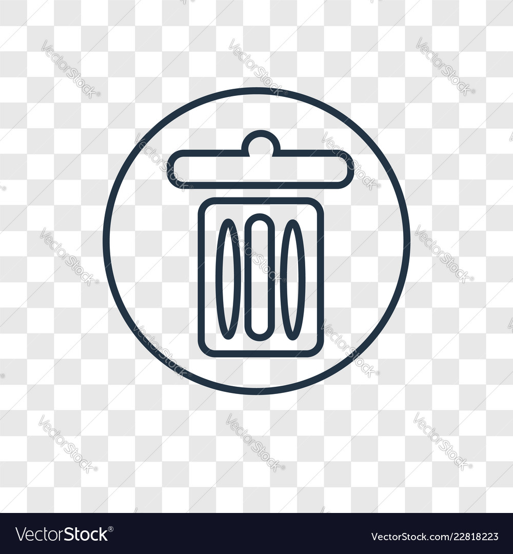 Garbage concept linear icon isolated Vector Image Garbage concept linear icon isolated