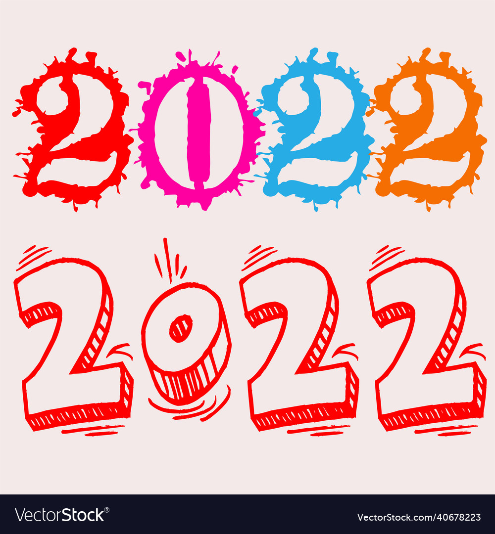 Grunge text effect 2022 png design Vector Image Grunge text effect 2022 png design