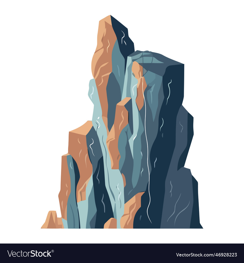High rocky mountain Royalty Free Vector Image - VectorStock