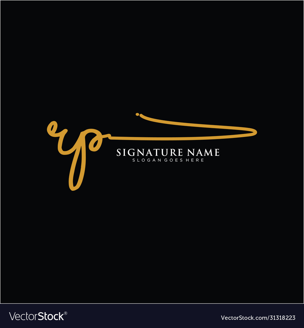 Letter rp signature logo template