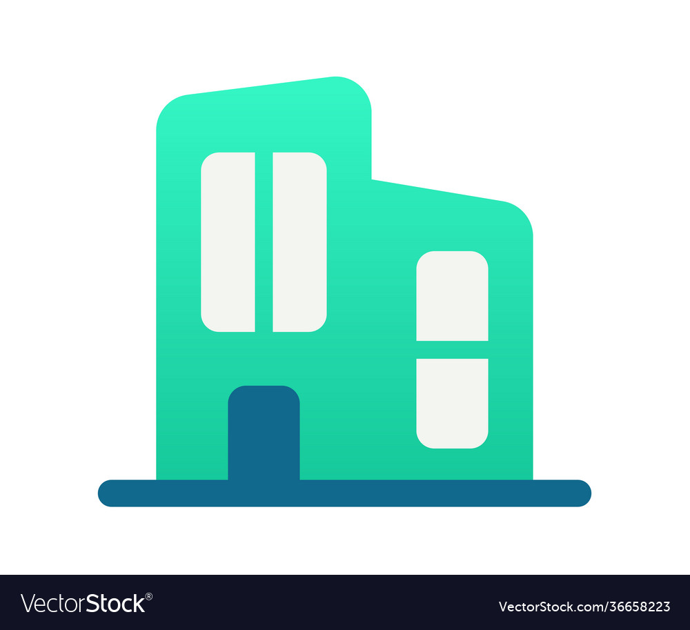 Office building working space single isolated Vector Image Office building working space single isolated